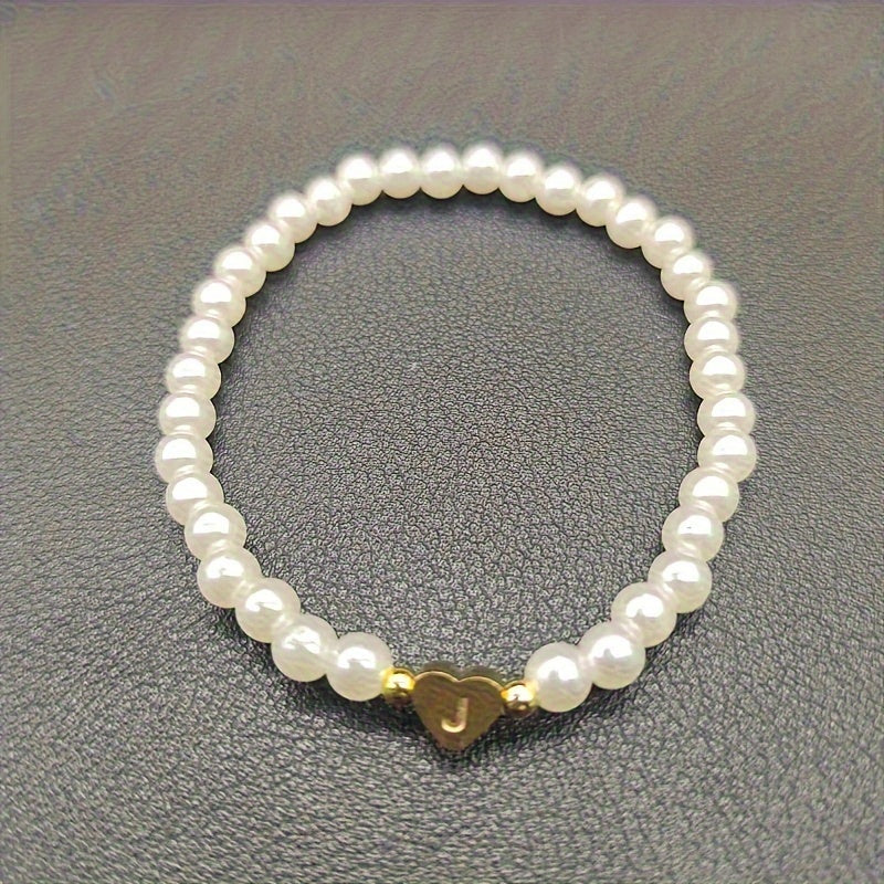 Chic Armband mit Herzinitiale (A–Z)