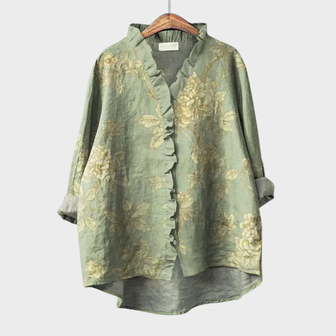 Melinda | Elegante Sommerbluse aus Leinen