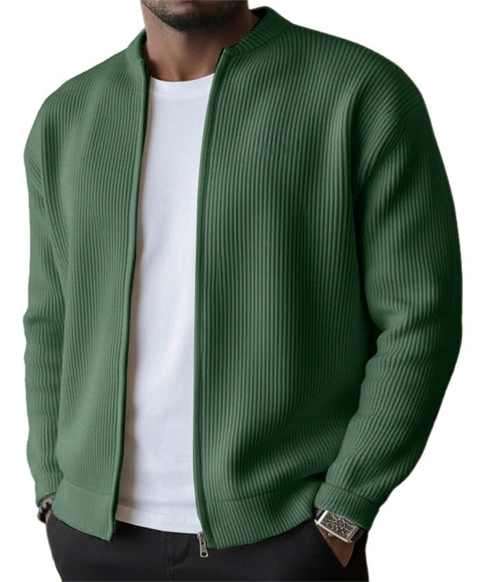 Cardigan con zip a coste Karl I