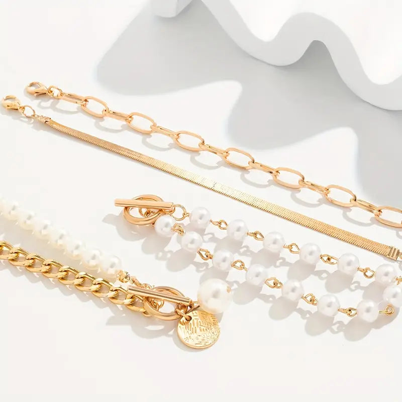 Set von Luxuriösen Perlenarmbändern