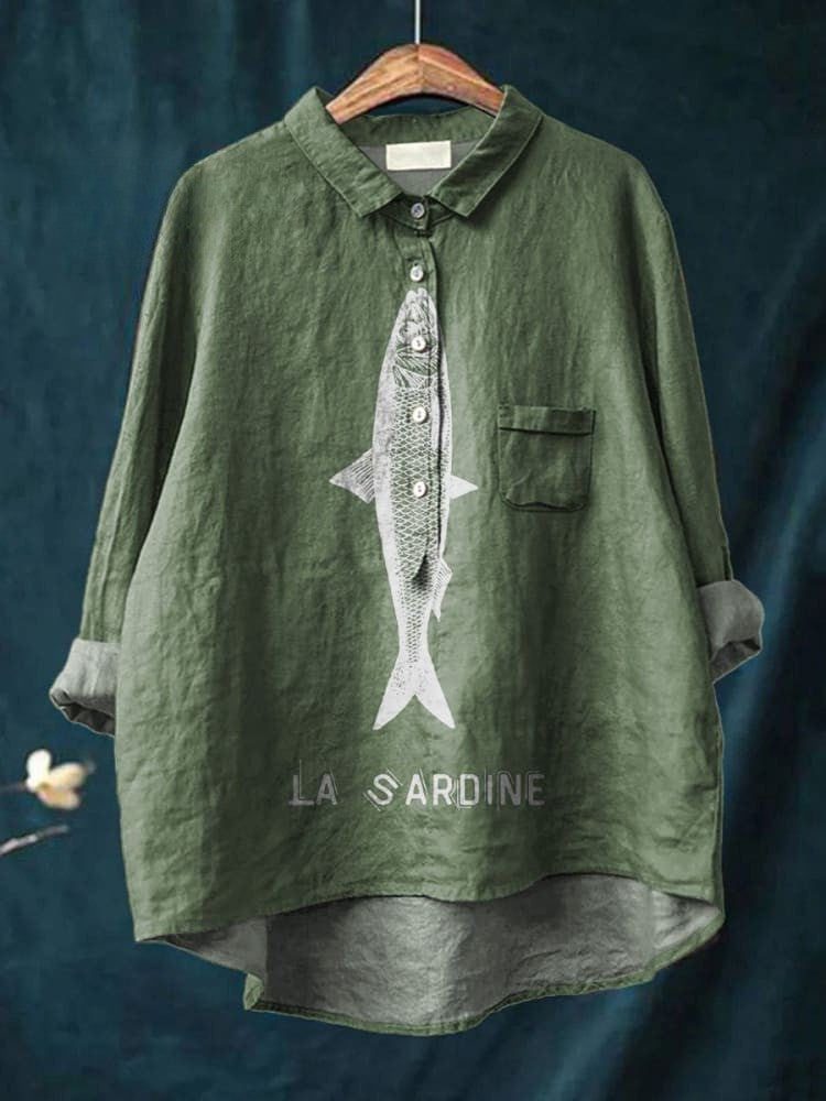 Lily | T-Shirt mit Sardinenprint