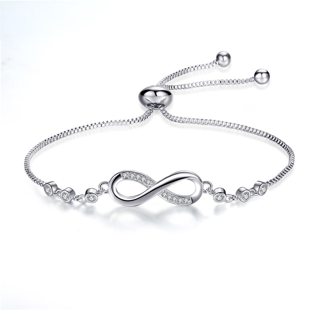 Chic verstellbares Armband aus Roségold in Unendlichkeit-Form