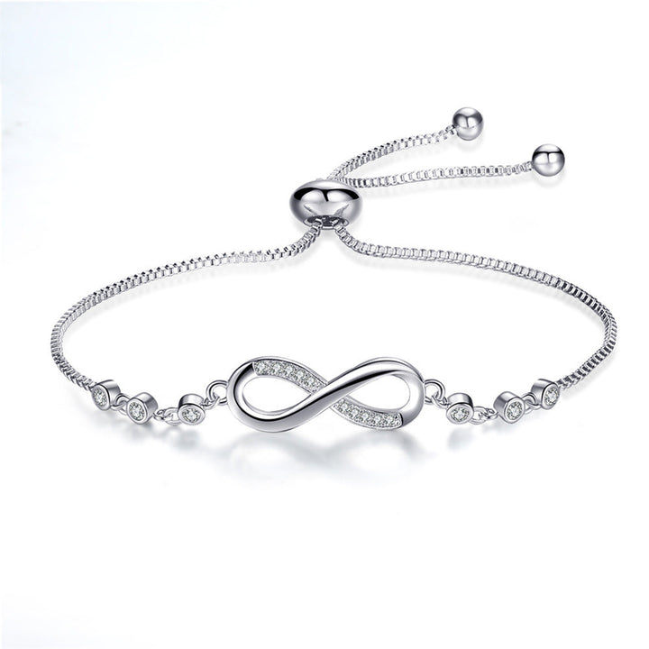 Chic verstellbares Armband aus Roségold in Unendlichkeit-Form