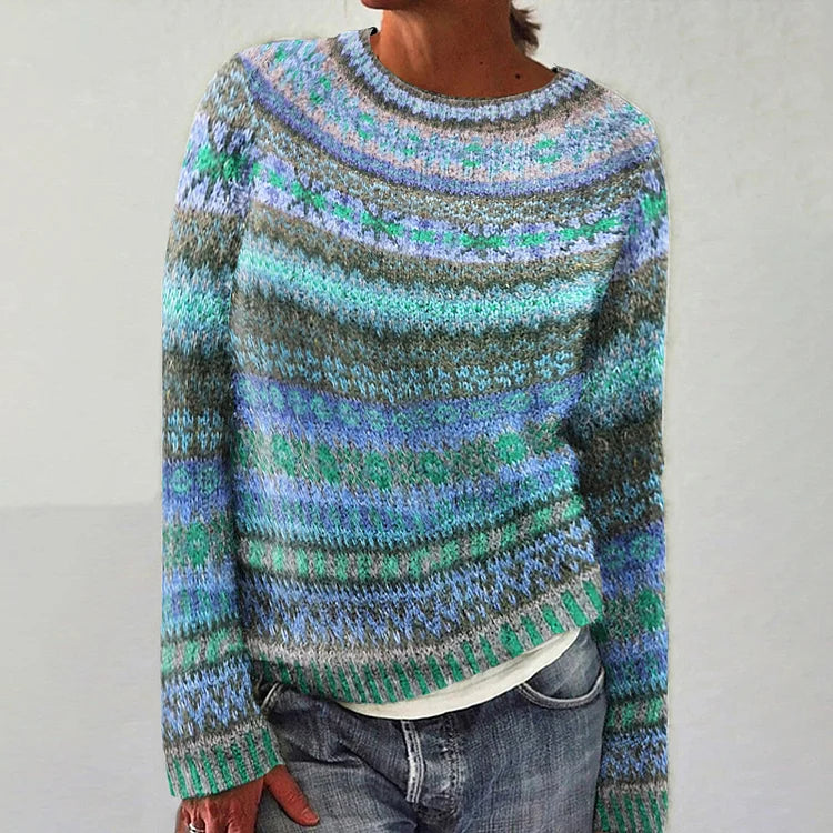 Diane - Retro-skandinavischer Strickpullover