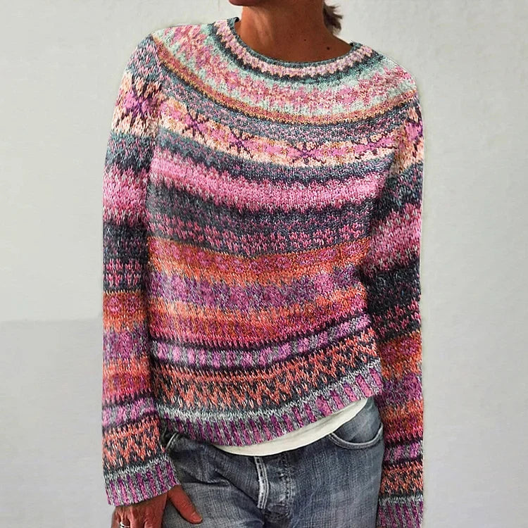 Brooke - Retro skandinavischer Strickpullover