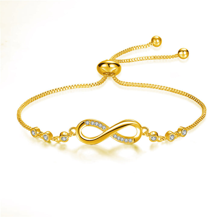 Chic verstellbares Armband aus roségold in Form der Unendlichkeit