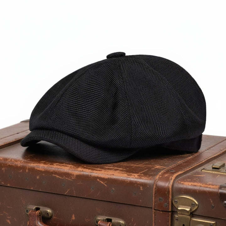 Texturierte Baumwoll-Newsboy-Mütze | PHOENIX