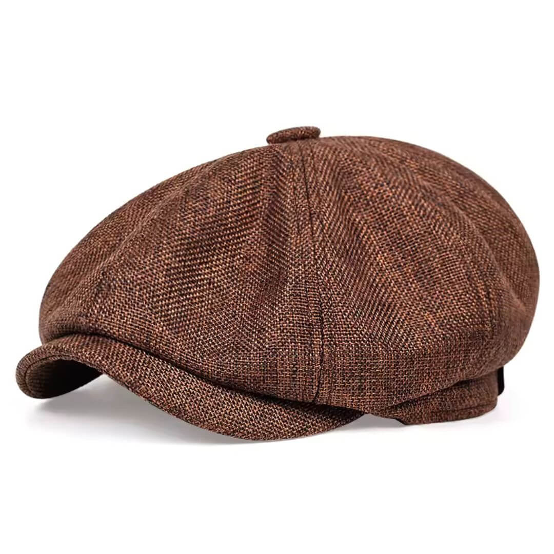 Texturierte Baumwoll-Newsboy-Ca