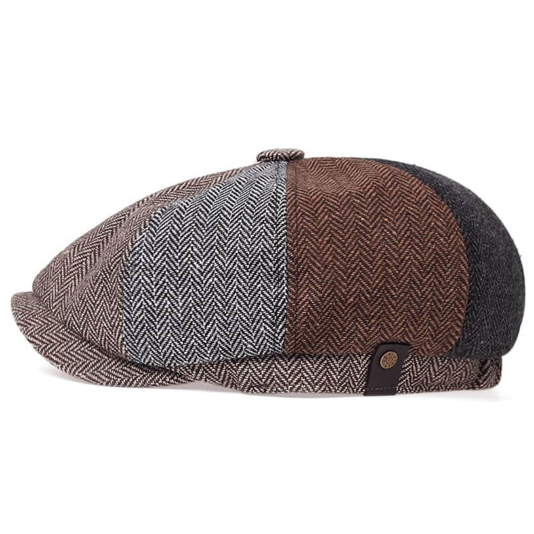 Wollmischung Patchwork Cap