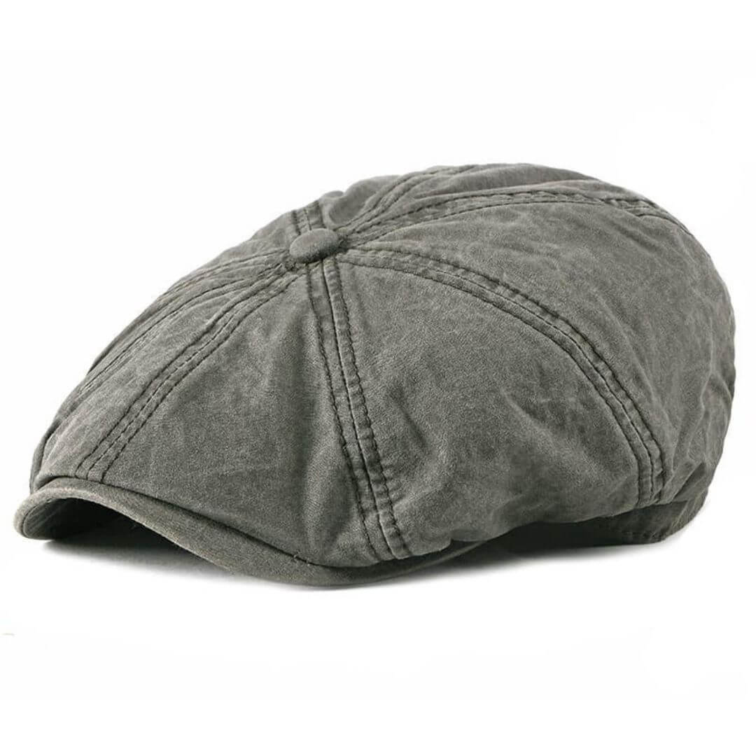 Gewaschenes Baumwoll-Newsboy-Cap | MALIBU