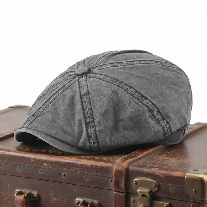 Gewaschenes Baumwoll-Newsboy-Cap | MALIBU