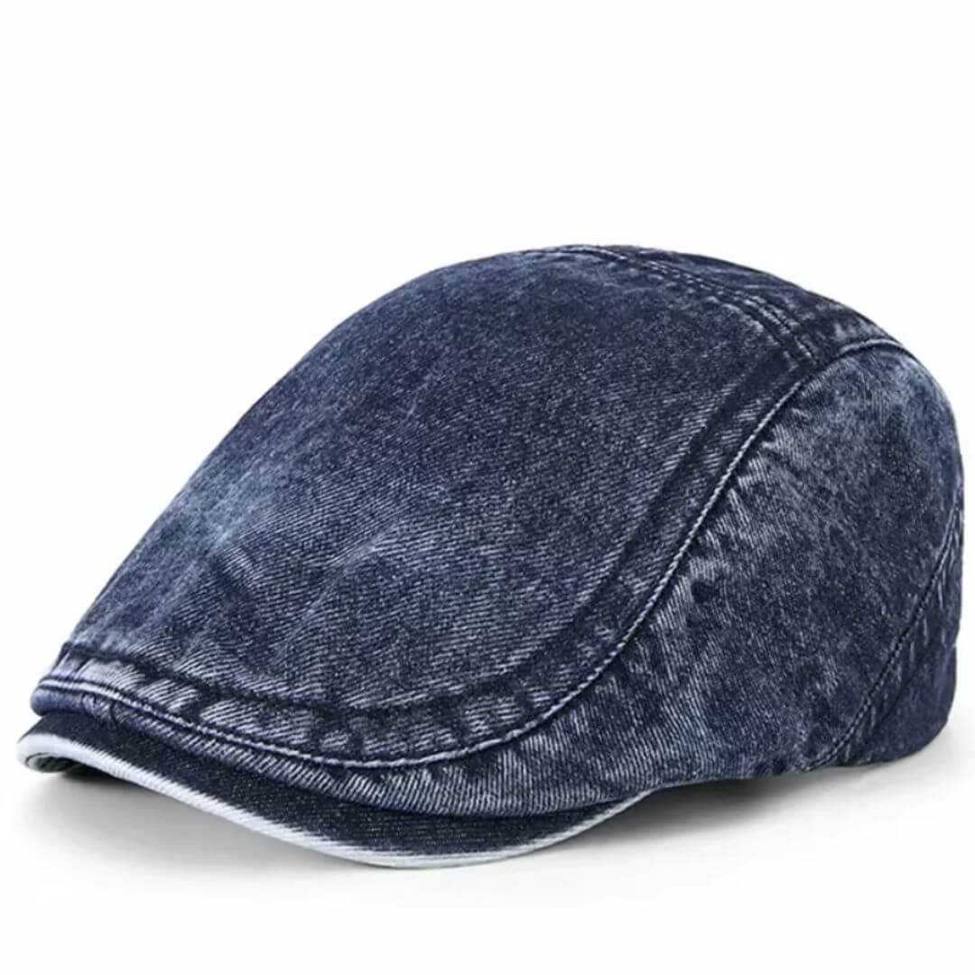 Gewaschenes Denim Flat Cap