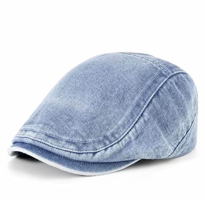 Gewaschenes Denim Flat Cap