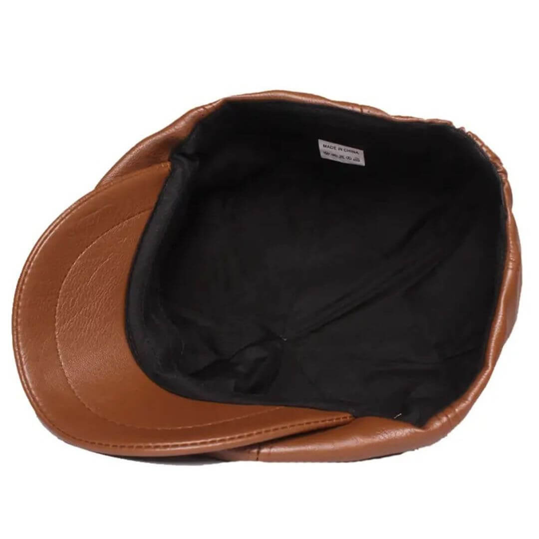 Leder Schirmmütze