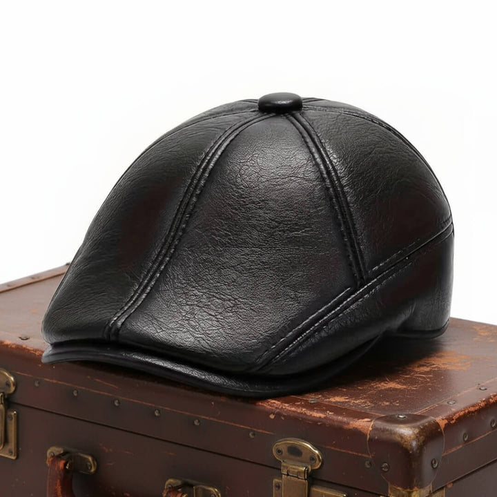 Leder Schirmmütze
