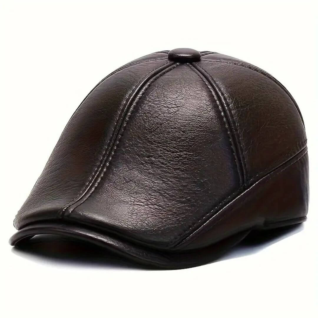 Leder Schirmmütze