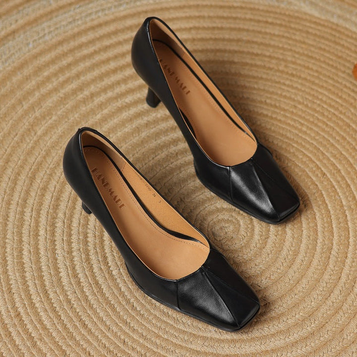 Marisol Leder Pumps mit quadratischer Spitze