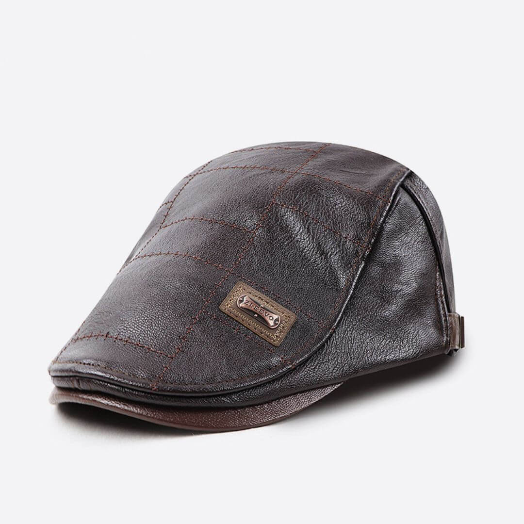 Vegan-Leder Flachkappe