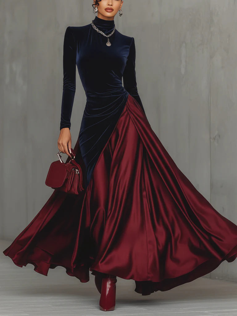 Lucrèce | Lange Bicolore Kleid