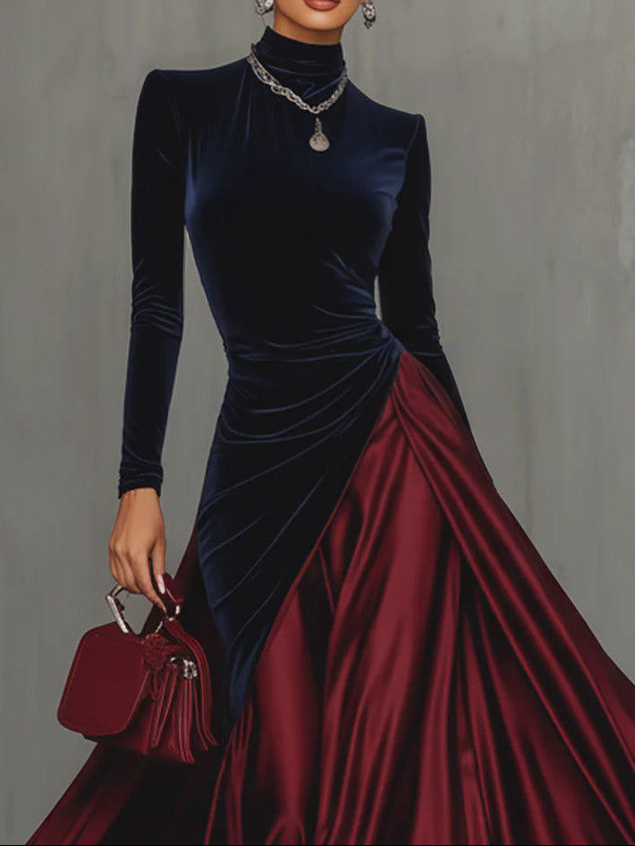 Lucrèce | Lange Bicolore Kleid
