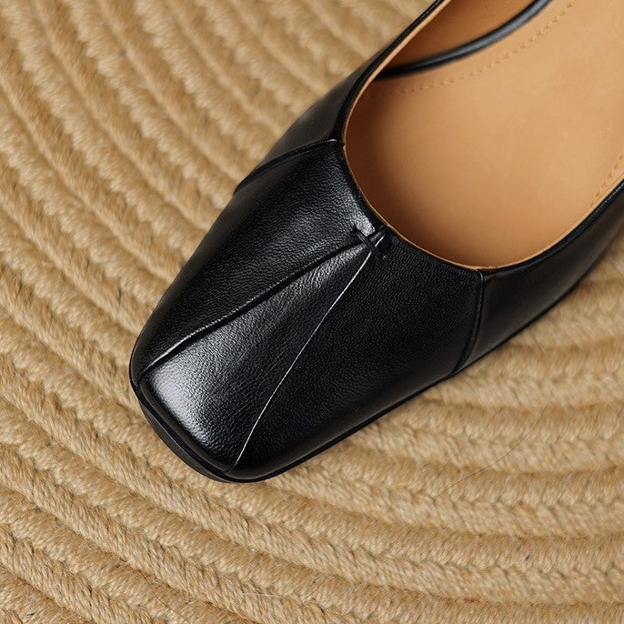 Marisol Leder Pumps mit quadratischer Spitze