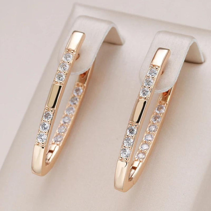 Elegante Ohrringe aus vergoldetem Zirkon