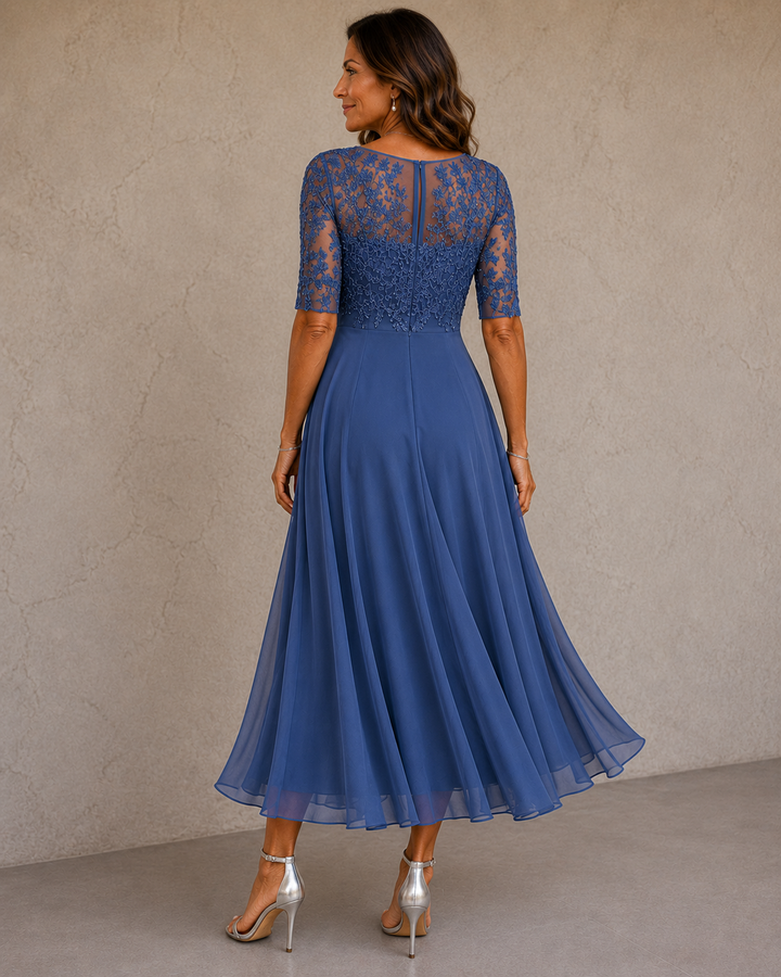 Abella™ | Spitzen- und Chiffonkleid