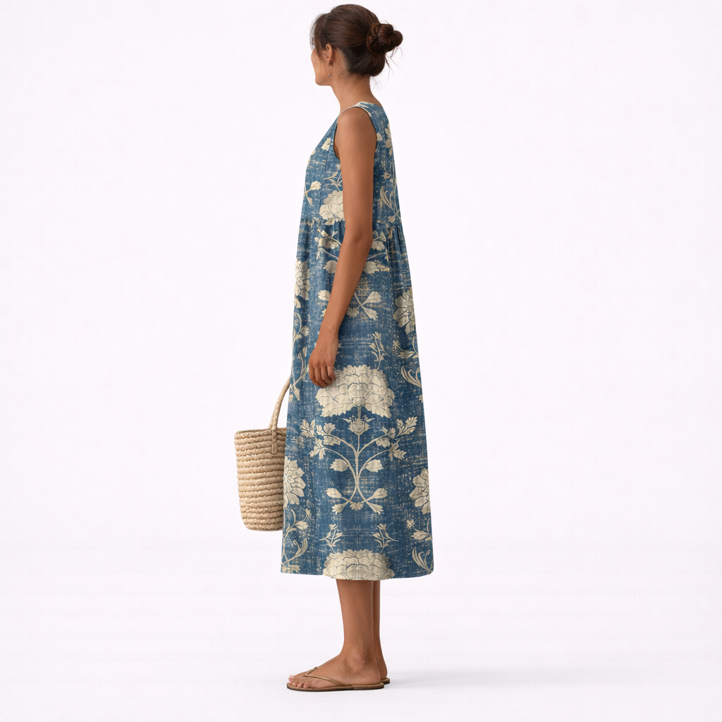 Aurora™ | Klassisches Midi Blumen Kleid