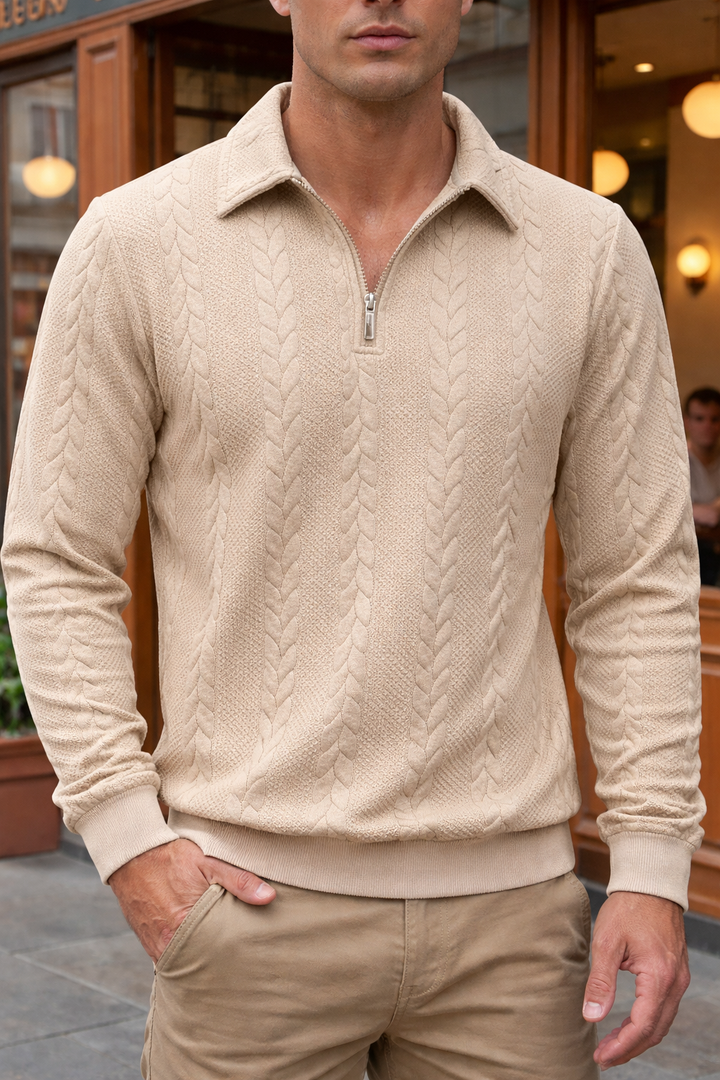 Italienischer Reißverschluss-Pullover