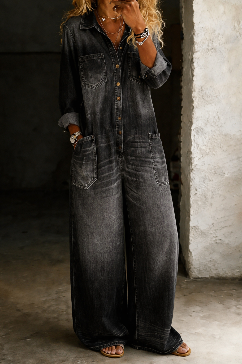 Lena | Lässiger Jeanssalopette