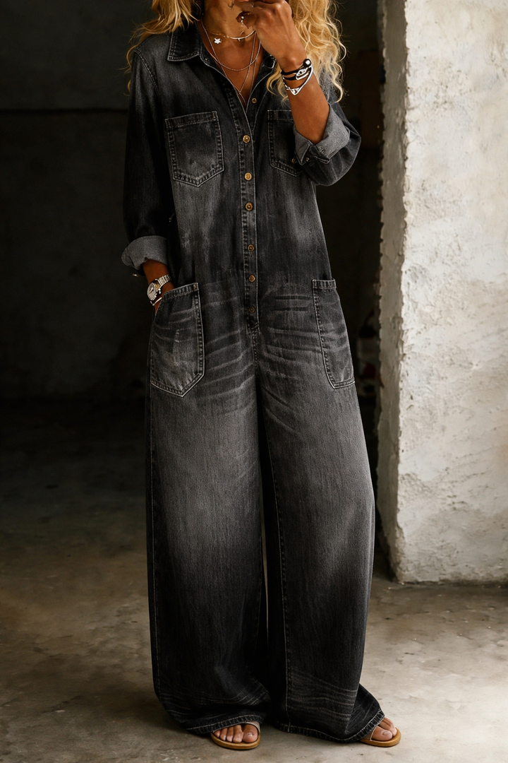 Lena | Lässiger Jeanssalopette