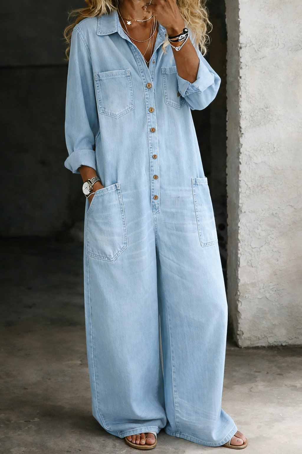 Lena | Lässiger Jeanssalopette