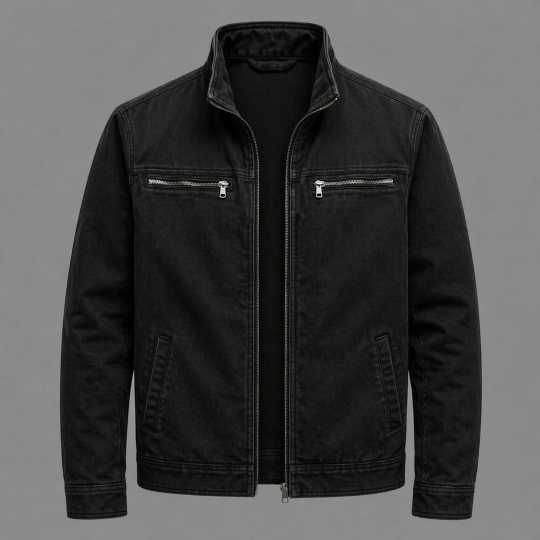 CARLOS™ | Vintage Baumwolljacke mit Reißverschluss