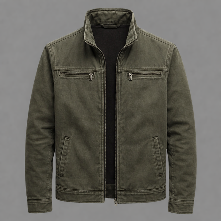 CARLOS™ | Vintage Baumwolljacke mit Reißverschluss