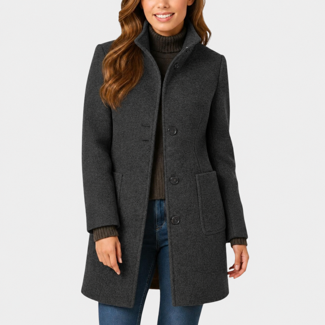 Emma  | Eleganter Mantel mit Knöpfen