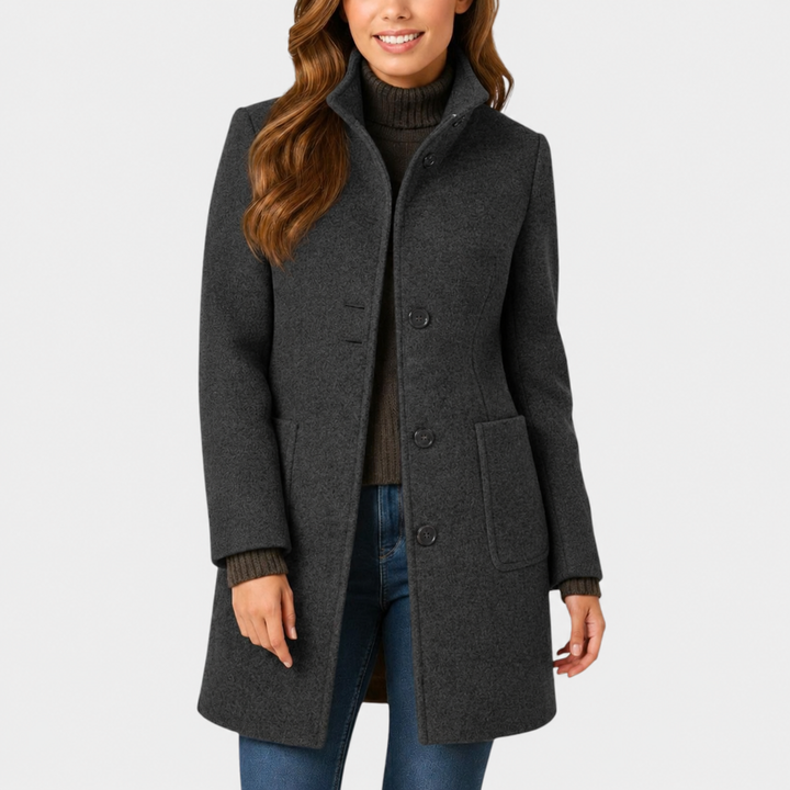 Emma  | Eleganter Mantel mit Knöpfen