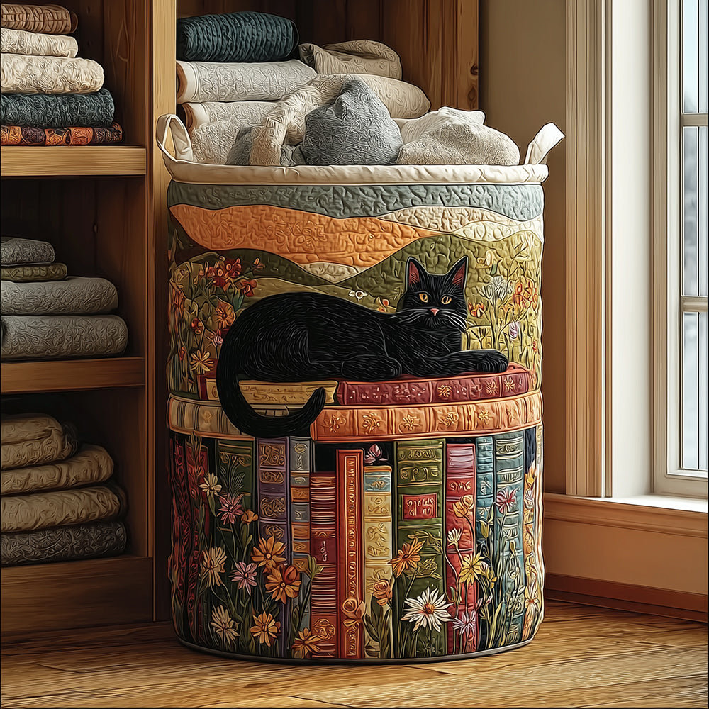 Dagny – Ge quilteter Wäschekorb mit Buchmotiv