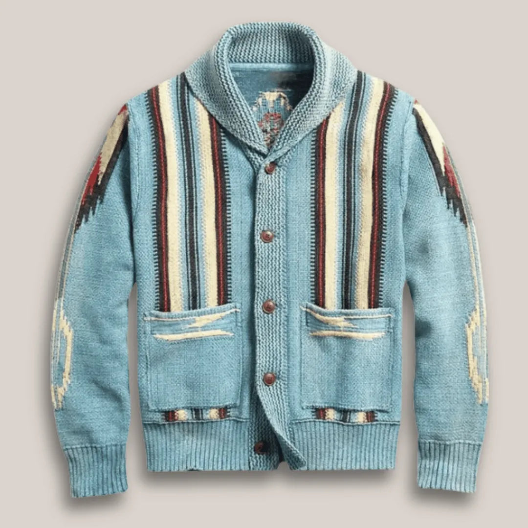 Elegant gewebter Wollcardigan
