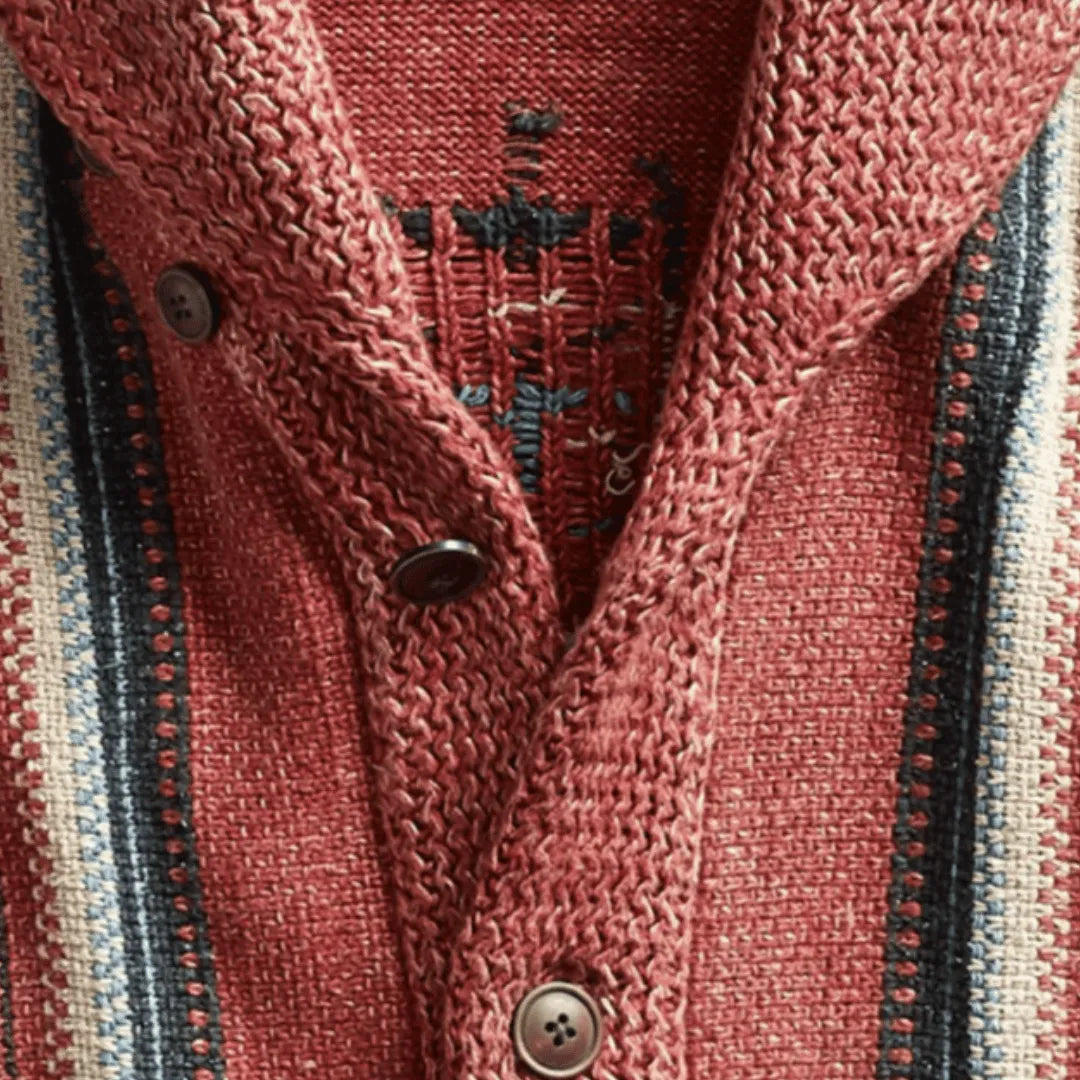 Elegant gewebter Wollcardigan