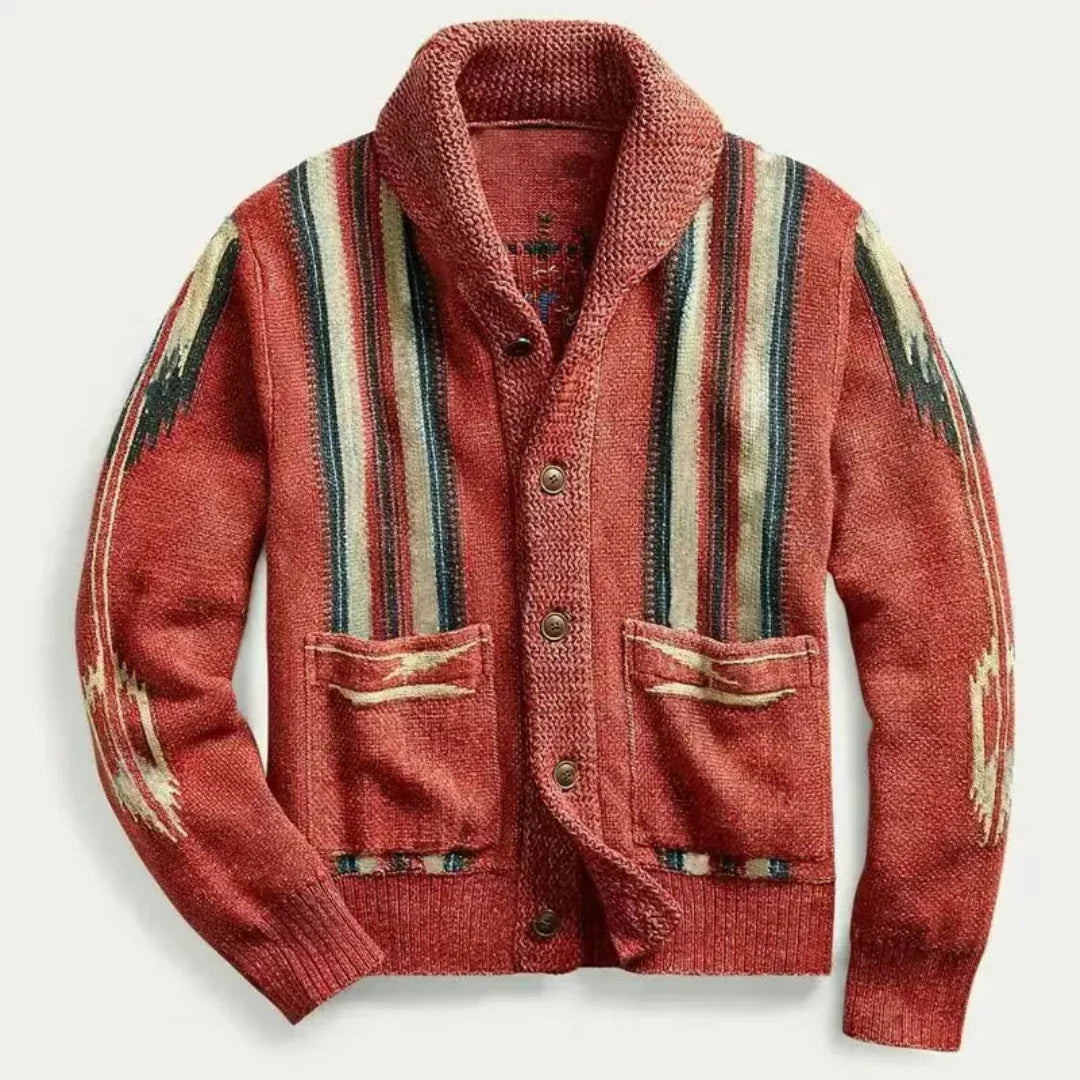 Elegant gewebter Wollcardigan