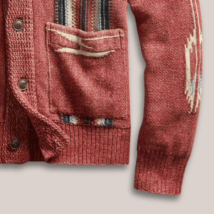 Elegant gewebter Wollcardigan