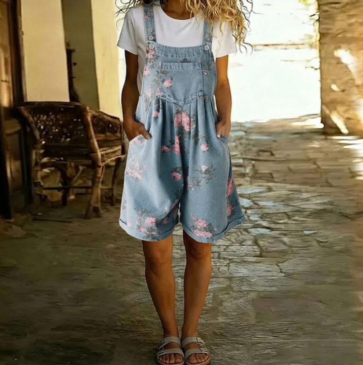 Judy | Denim Lavato Vintage mit Weichem Baumwollgefühl Blumenlatzhose