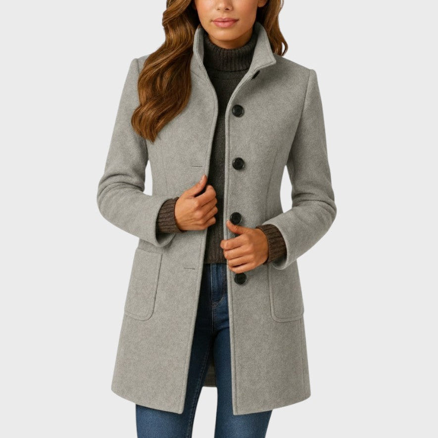Emma  | Eleganter Mantel mit Knöpfen