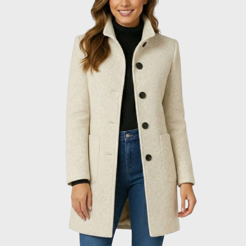 Emma  | Eleganter Mantel mit Knöpfen