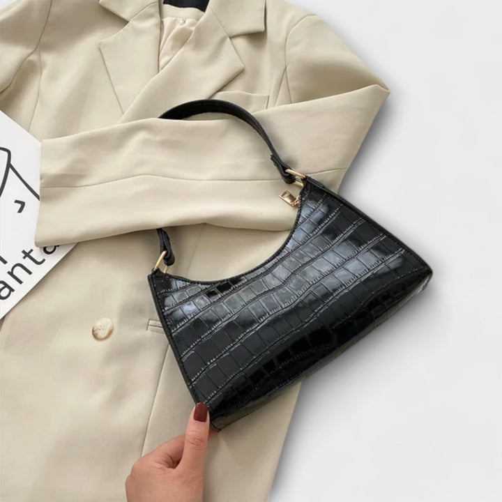 Olivia - Glänzende Lederhandtasche