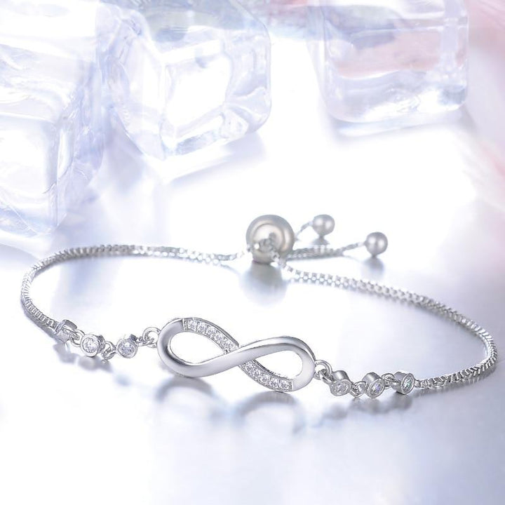 Chic verstellbares Armband aus Roségold in Unendlichkeit-Form