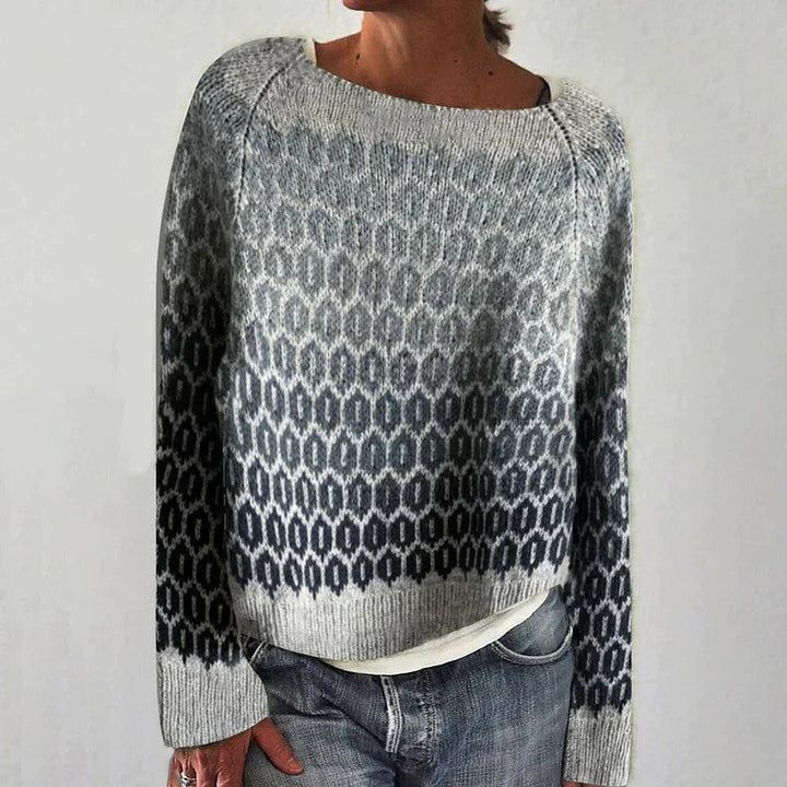 Sanya - Retro skandinavischer Strickpullover