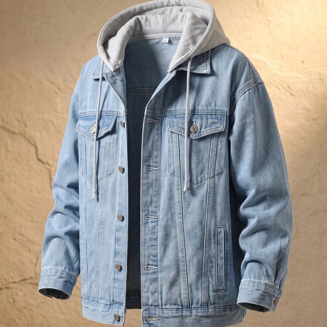 Morvan | Jeansjacke mit Kapuze