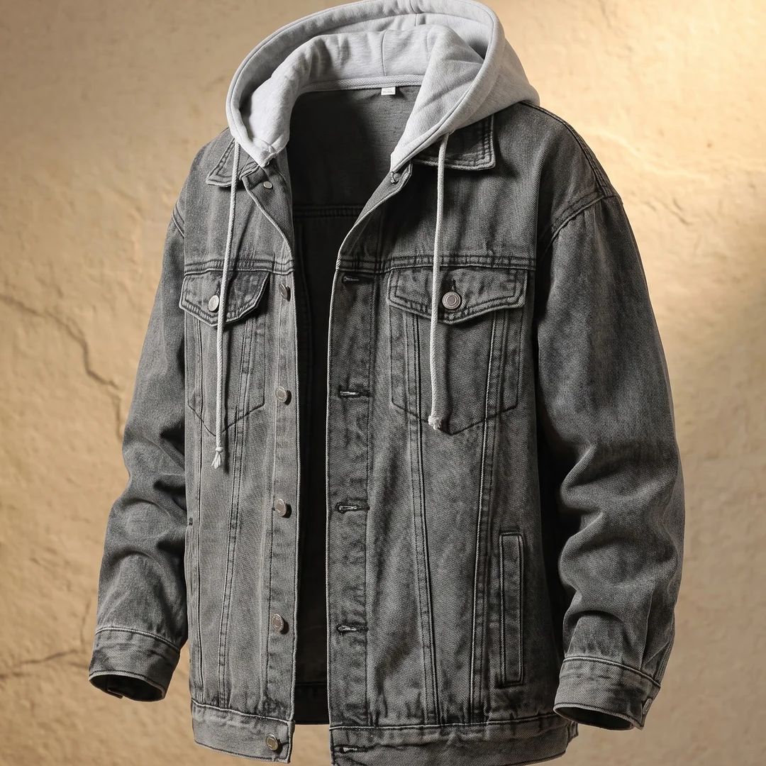 Morvan | Jeansjacke mit Kapuze