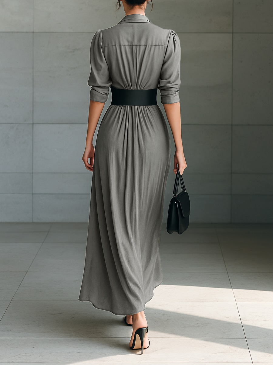 Zéphyrine | Lange Plissee-Kleid